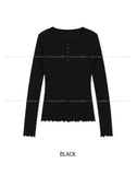 Prom Ruffle Button Long Sleeve