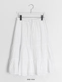 Saya Tiered Banding Midi Skirt