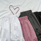 Nylon Rusting Side Ribbon Balloon Jogger Banding Pants