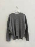 Round Slit Zipper Balloon Acrylic Knitwear