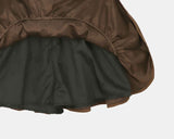 Ronya Suede Banding Strap Tiered Mini Skirt