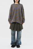 (W) Mitz Checked Pleats Skirt