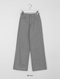 Beita Stripe Wide Cotton Pants