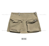 Pou Zipper Utility Pocket Skirt Pants