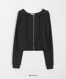 Dimmed incision two-way hood zip-up