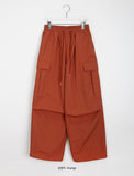 [unisex] LC banding brushed cargo parachute pants