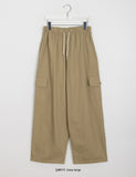 Tilan One Button Cotton Banding Cargo Pants