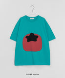 Knitly Embroidered Tomato Short Sleeve Tee