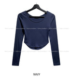 [U-BASIC] Mizuko crop round fleece long sleeves