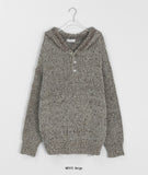 [unisex] Kiroi Bokashi Over Hood Knit