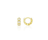 Essence Heart Bezel Tennis One-Touch Earrings