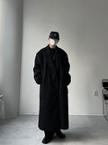 Hidden Maxi Long Black Coat