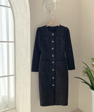 Duel Glitter Pocket Tweed One Piece