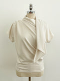 Balit Tie Drape Short Sleeve T-Blouse