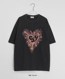 [unisex] Hapipo Heart Over Short Sleeve Tee