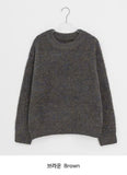 Pencuff Color Mohair Round Wool Knit
