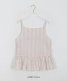 Rosini Stripe Frill Sleeveless Blouse