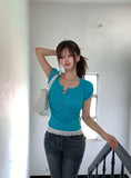 Ong Button Puff Slim Short Sleeve T-Shirt