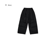 Right Pintuck Nylon Wide Banding Pants