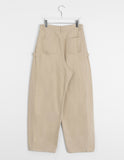 Makini Pin Tuck Snap Button Peach Fuzz Cotton Wide Pants