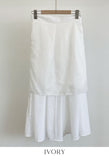 Cellua Pleated Flare Long Skirt