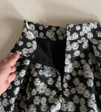 Daisy Jacquard Flare Skirt