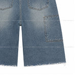Kota Vintage Back Print Bermuda Denim Pants