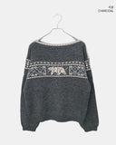 Irum Nordic One-Off Shoulder Loose Fit Long Sleeve Knit