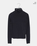 Nirin Dot Layered Brushed Turtleneck T-Shirt