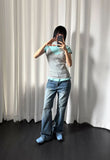 CAT WASHED BOOTCUT DENIM