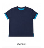 [unisex] Robben Color Matching Roll-up Short Sleeve Tee