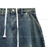 Kenta rivet pintuck balloon denim pants