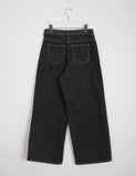 Luave black blue brushed denim pants