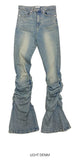 Shirring denim boot cut pt