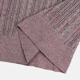 Roy openwork short sleeve collar knit