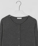 Swoony Ribbed Round Crop Cardigan