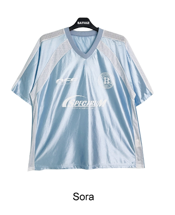 【SATIIIZ】Lekia Football Jersey Short Sleeve Tee SATIIIZ (サティーズ) - レキアフットボールジャージ半袖Tシャツ