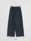 [BAONHAUS] Timder Cotton Wide Banding Flower Pants