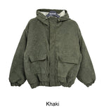 Deuce fleece corduroy hooded jacket