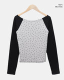 Kwon Off-Shoulder Peach Fuzz Star T-Shirt