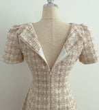 Koan Heart Neck Puff Flare Mini One Piece