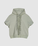 Frill Jersey Bomber Jacket