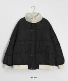 Koori Color Matching Line Padding Jumper