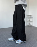 Lian Pintuck Wide Denim Pants