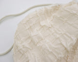 Tmill vintage pleated bucket string nylon luggage backpack