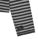 Iken Striped Waffle Crop Top