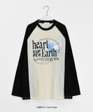 [unisex] Oiko printing color matching raglan long sleeve tee