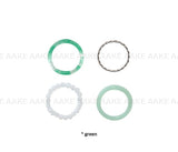 [4-SET] GREENY OBJECT RING