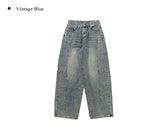 Deren Cut Washing Wide Denim Pants