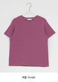 Chibi Color Basic Semi-Crop Short Sleeve Tee